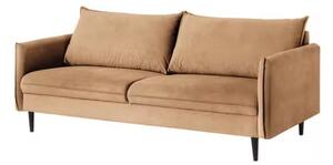Brązowa aksamitna sofa 203 cm Juli – Ropez