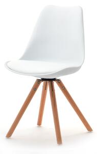 Obrotowe krzesło tapicerowane luis rot białe