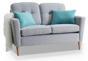 Sofa dwuosobowa w skandynawskim stylu pikowana sven szara