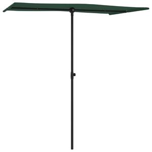 Parasol ogrodowy na aluminiowym słupku, 180x110 cm, zielony