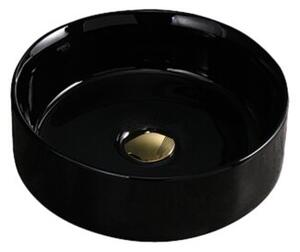 Umywalka nablatowa HYDROSAN LAVA-BL-360 Okrągły Czarny