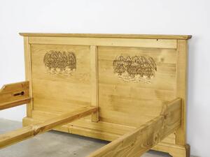 Łóżko drewniane rzeźbione Jagna 140x200