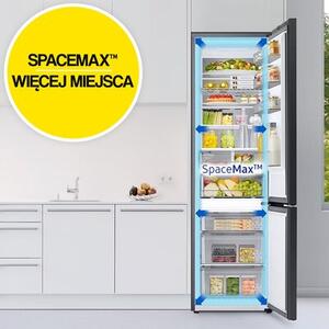 Lodówka SAMSUNG BESPOKE AI RB38C7B6D22 EF No Frost 203cm Czarne szkło