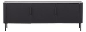 Szafka pod TV z litego drewna sosnowego w kolorze matowej czerni 154x56x44 cm Gunnar – WOOOD