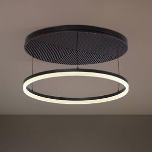 Lampa sufitowa LED Orven Lucande, możliwość ściemniania, czarny, salon / jadalnia, metal, nowoczesny