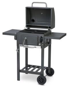 Grill węglowy ogrodowy Berdsen BD-892 żeliwny ruszt z pokrywą termometr + pokrowiec