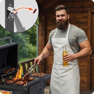 Grill węglowy ogrodowy Berdsen BD-892 żeliwny ruszt z pokrywą termometr + pokrowiec