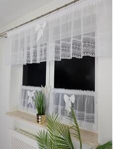 Firana do kuchni etamina z gipiurÄ komplet 3-elementowy 300x60 + 2x130x50 cm