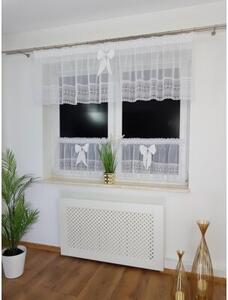 Firana do kuchni etamina z gipiurÄ komplet 3-elementowy 300x60 + 2x130x50 cm