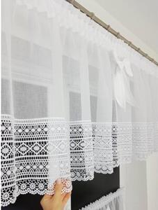 Firana do kuchni etamina z gipiurÄ komplet 3-elementowy 300x60 + 2x130x50 cm
