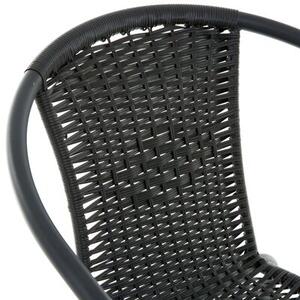 Zestaw mebli ogrodowych PATIO Bistro Antracytowo-czarny