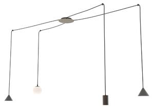 Czarna duża wisząca lampa pająk - 2X D131 S1-W63