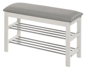 Szary Stojak Na Buty Z Siedziskiem F8-Z15