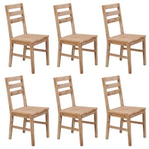 Krzesła jadalniane, 6 szt., lite drewno akacjowe