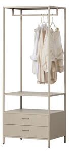 Beżowa metalowa szafa otwarta 70x185x54 cm Ferris – WOOOD