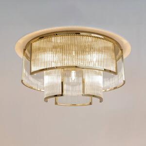 Maytoni Lampa sufitowa designerska Frame, możliwość ściemniania, mosiężny / złoty, salon / jadalnia, szkło, design