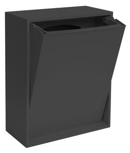 Czarny kosz na śmieci do segregacji odpadów/ścienny z plastiku z recyklingu Recycling Box – ReCollector