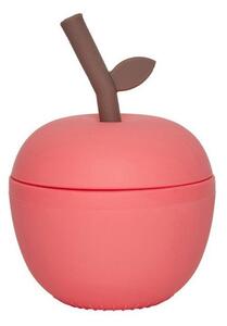 Czerwony silikonowy kubek dla dzieci Apple – OYOY Mini