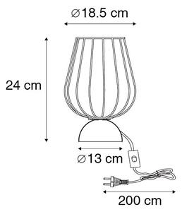 Nowoczesna lampa stołowa czarna - Palica Oswietlenie wewnetrzne