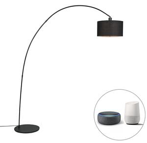 Luk Nowoczesna lampa łuk czarna z LED E27 A60 WiFi Smart - Vinossa Oswietlenie wewnetrzne