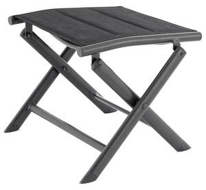 Składane aluminiowe krzesło - czarna, ciemnoszara rama