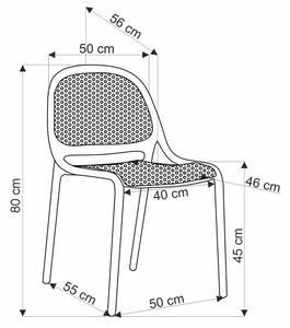 Białe ażurowe krzesło sztaplowane - Olav 3X