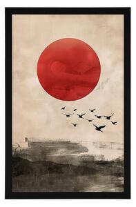 Plakat japandi Plakat magia czerwonego księżyca