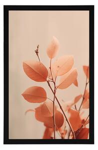 Plakat gałązki liści Peach Fuzz