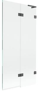 Mexen Lunar L parawan nawannowy 2-skrzydłowy prawy 90 x 150 cm, transparent, gun gray szczotkowany - 897L-090-100-66-00-P