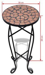 Terakotowy stolik z mozaikowym blatem - Cadix