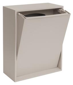Jasnoszary kosz na śmieci do segregacji odpadów/ścienny z plastiku z recyklingu Recycling Box – ReCollector