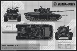 Plakat, Obraz World of Tanks - Centurion Action X