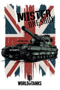 Plakat, Obraz World of Tanks - Mister One Shot - Union Jack