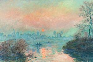 Plakat, Obraz Setting Sun on the Seine, Claude Monet