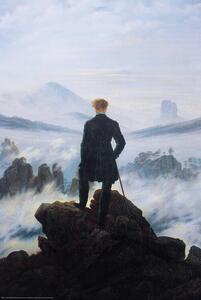 Plakat, Obraz Wanderer Above the Sea Fog, Caspar David Friedrich