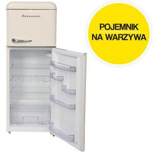 Lodówka RAVANSON LKK-210RC Retro 147cm Beżowa