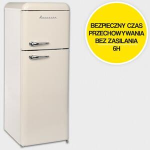 Lodówka RAVANSON LKK-210RC Retro 147cm Beżowa