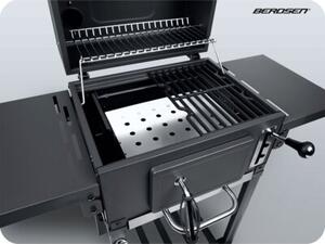 Grill węglowy ogrodowy Berdsen BD-892 komin żeliwny ruszt z pokrywą popielnik + termometr