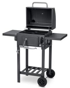 Grill węglowy ogrodowy Berdsen BD-892 komin żeliwny ruszt z pokrywą popielnik + termometr