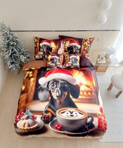 3D pościel z mikroflanelu WARM WOOFS kolorowa + poszewka na poduszkę 40x50 cm gratis Rozmiar pościeli: 70 x 90 cm | 140 x 200 cm