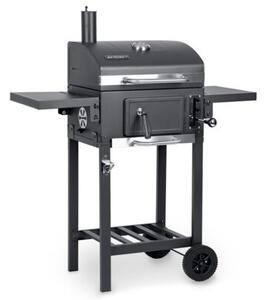 Grill węglowy ogrodowy Berdsen BD-892 komin żeliwny ruszt z pokrywą popielnik + termometr