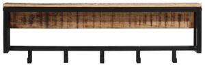 Wieszak na ubrania, 87x10x27 cm, surowe drewno mango