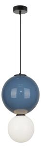 PIEVE lampa wisząca ceramiczna kula niebieska 25cm LED 7W 3000K klosz biały PND-95221-1L-BLU