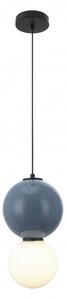 PIEVE lampa wisząca ceramiczna kula niebieska 18cm LED 6W 3000K klosz biały PND-95221-1M-BLU