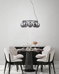 Molite PND-1098-5R-BK lampa wisząca czarna z dymionymi kloszami na obręczy 5xG9
