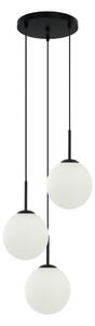 Deore PND-5578-3S-BK lampa wisząca kaskada białe kule 3xE27 wykończenie czarne
