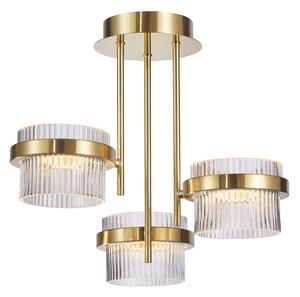 Tiara PND-77362-3-24W-GD lampa sufitowa złota klosze szklane LED 24W 3000K