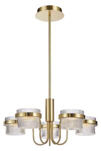 Tiara PND-77362-5-40W-GD żyrandol złoty klosze szklane LED 40W 3000K