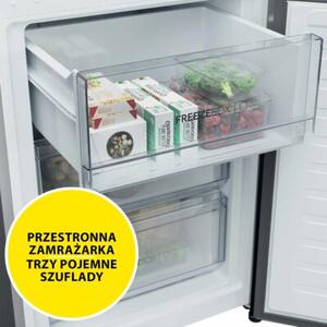 Lodówka HAIER HDPR1618ANPK 2D Seria 1 No Frost 185cm Inox klasa energetyczna A