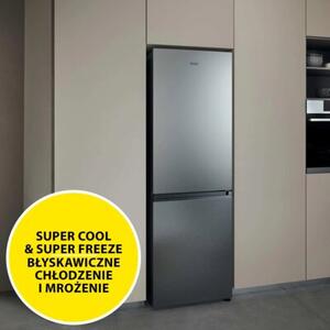 Lodówka HAIER HDPR1618ANPK 2D Seria 1 No Frost 185cm Inox klasa energetyczna A